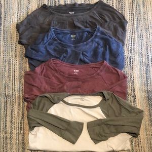 FOUR 3/4 sleeve tees BUNDLE!!!